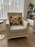 Crème woonkamer set: 2x fauteuil, 3-zits bank, Ophalen, Zo goed als nieuw, 75 tot 100 cm