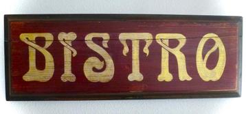 Handgeschilderd BISTRO bord / decor / Frankrijk / restaurant beschikbaar voor biedingen
