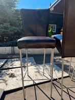 Hoge bar/tafel krukken 4 stuks bruin, Ophalen of Verzenden