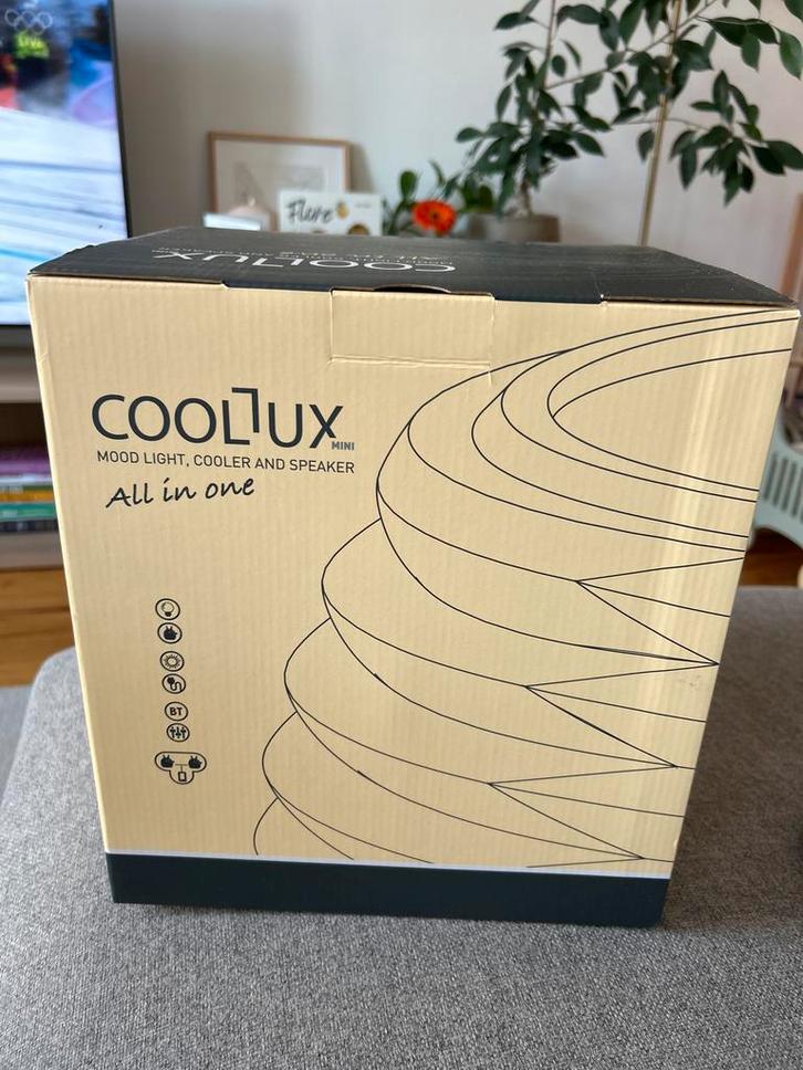 Coollux Mini - Sfeerverlichting, Koeler, Speaker, Huis en Inrichting, Lampen | Tafellampen, Nieuw, Minder dan 50 cm, Kunststof