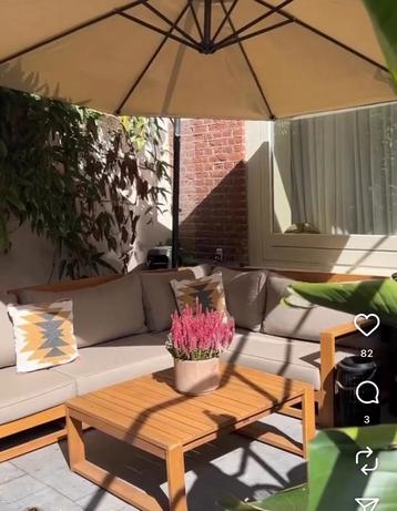 Beliani lounge set incl beige kussens beschikbaar voor biedingen