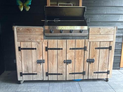 Buitenkeuken met Cadac-BBQ, Tuin en Terras, Buitenkeukens, Gebruikt, Gas, Inbouw, Ophalen