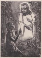 Houtgravure van Jan Giesen - De verschijning, Antiek en Kunst, Verzenden