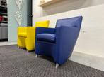 (2) Leolux Dolcinea Fauteuil Senso indigo leer design stoel
