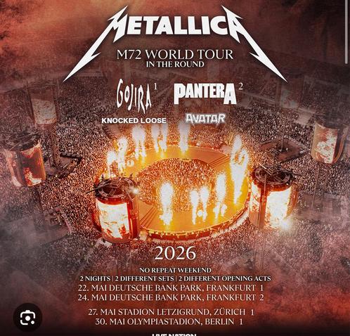2x Metallica M72 World Tour berlijn/ berlin 30 mei tickets, Tickets en Kaartjes, Evenementen en Festivals, Twee personen