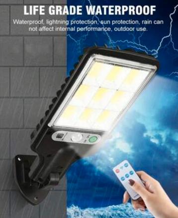 Led/buitenlamp op zonneenergie sensor met afstandsbediening beschikbaar voor biedingen