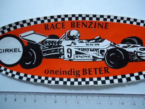 Opgeplakte sticker oud F1 Formule 1 race CIRKEL BENZINE 60 j, Verzamelen, Stickers, Gebruikt, Bedrijf of Vereniging, Verzenden