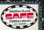 Sticker: Motorhuis Safe - Rotterdam, Verzamelen, Ophalen of Verzenden, Zo goed als nieuw, Bedrijf of Vereniging