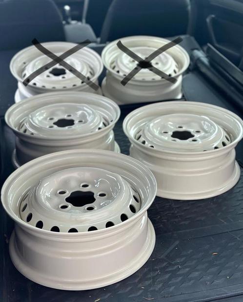 3 stuks gepoedercoat velgen, verbreedt 6J 14inch, Auto diversen, Wieldoppen, Zo goed als nieuw, Ophalen of Verzenden