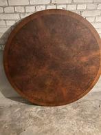 Salontafel, rond, bruin. diameter 125 cm hoogte ong 50 cm, Huis en Inrichting, Tafels | Salontafels, Ophalen, Gebruikt, 50 tot 75 cm