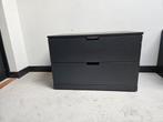 Ikea nordli mat zwarte ladekast, Ophalen, Gebruikt, 1 of 2 laden, 50 tot 100 cm