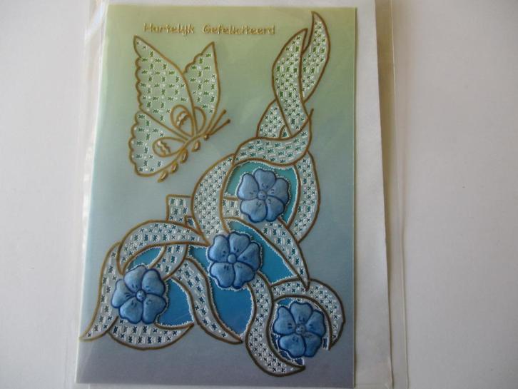 nr 92 pergamano felicitatie kaart, Hobby en Vrije tijd, Kaarten | Zelfgemaakt, Nieuw, Overige thema's, Ophalen of Verzenden