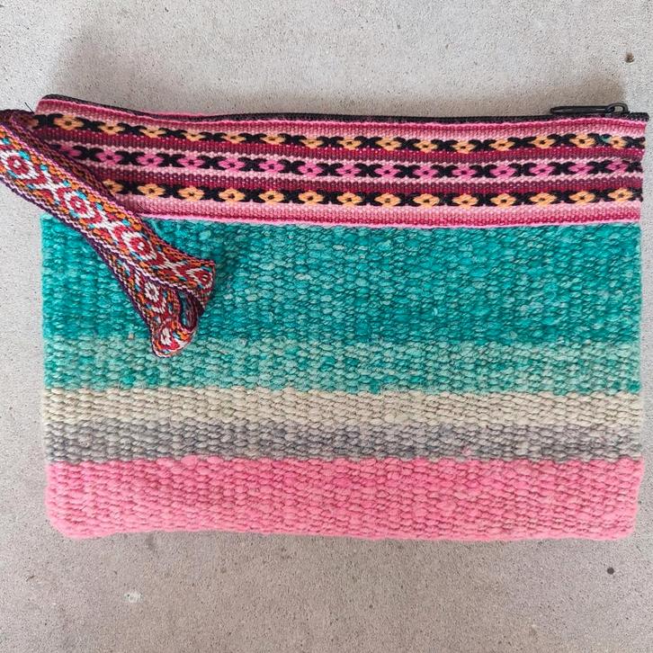 etui, tasje, clutch, handgemaakt, kleurrijk, Peru, Sieraden, Tassen en Uiterlijk, Toilettassen, Nieuw, Ophalen of Verzenden