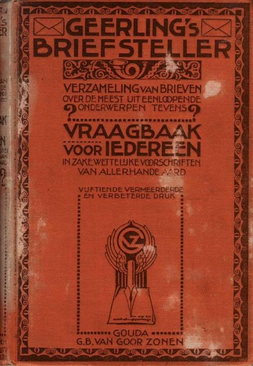 Geerling's Briefsteller - verzameling voorbeeldbrieven, Antiek en Kunst, Antiek | Boeken en Bijbels, Ophalen of Verzenden