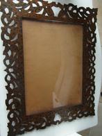 fotolijst brocante metaal met glas wissellijst 32  x 25,5, Ophalen of Verzenden, Zo goed als nieuw