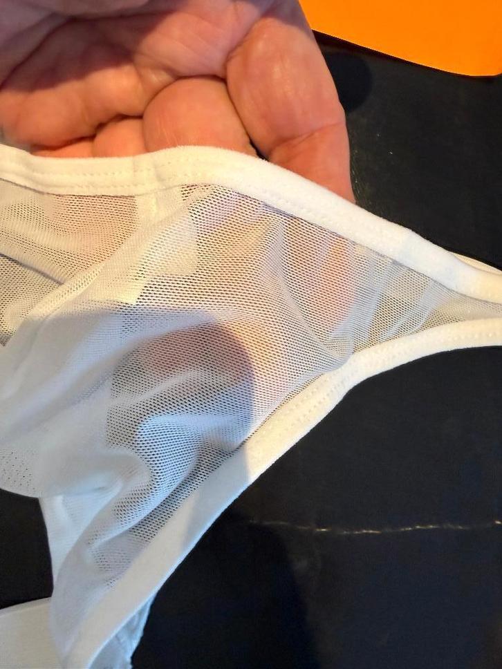 transparante herenjock, jockstrap, wit, Kleding | Heren, Ondergoed, Slip, Wit, Ophalen of Verzenden