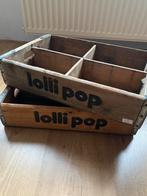 Twee vintage Lolli Pop Soda kratten, Gebruikt, 50 tot 100 cm, Verzenden, Minder dan 50 cm