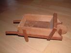 klein handgemaakt houten sier kruiwagentje kruiwagen, Ophalen of Verzenden, Gebruikt