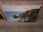 Canvas foto schilderij zee en strand tulum mexico 120x80cm, Ophalen of Verzenden