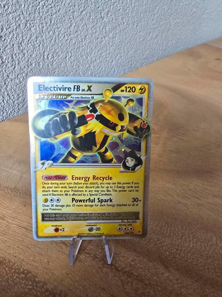 Electivire FB Lv X 144/147, Hobby en Vrije tijd, Verzamelkaartspellen | Pokémon, Zo goed als nieuw, Losse kaart, Foil, Verzenden