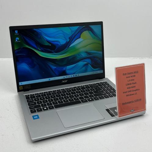 Acer Aspire AG15-31P Go 15 Laptop | Intel N100 1 GHz 128GB F, Computers en Software, Windows Laptops, Zo goed als nieuw, 15 inch