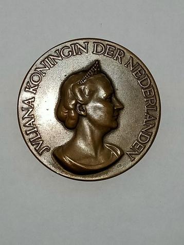 Bronze Penning Inhuldiging Koningin Juliana, 1948