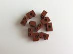 Lego 10 technic stenen 1x2 rood/bruin, Kinderen en Baby's, Speelgoed | Duplo en Lego, Ophalen of Verzenden, Nieuw, Losse stenen