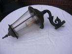 Oude tuinlamp van gietijzer en messing, Ophalen, Overige materialen, Gebruikt, Netvoeding