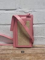 Yaya - Rieten iPhone tasje met leren details - Nieuw