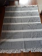 Fijn picknickkleed of woonkleed zwart/wit, visgraat, Huis en Inrichting, Woonaccessoires | Plaids en Woondekens, Ophalen of Verzenden