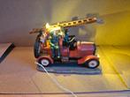 Kerstdorp Brandweer Auto met Licht, Ophalen of Verzenden, Zo goed als nieuw