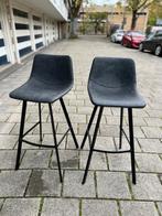 Kave Home Alve Barkruk Grijs, 2 stuks, Ophalen, Kunststof, Met voetsteun, Zo goed als nieuw