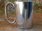 Mooie zware antieke silverplate beker uit Engeland 9,3 cm., Ophalen of Verzenden