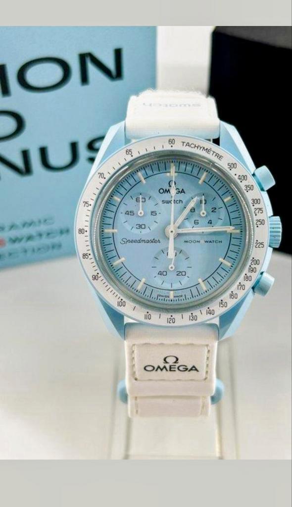 Omega Swatch Speedmaster, Sieraden, Tassen en Uiterlijk, Horloges | Heren, Omega, Kunststof, Ophalen of Verzenden