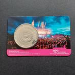 Penning in coincard  50 jaar pinkpop penning BU, Ophalen of Verzenden, Koningin Beatrix, Euro's