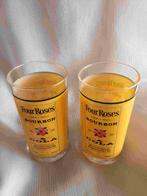 FOUR ROSES glazen, gele logo 2 stuks, Ophalen of Verzenden, Zo goed als nieuw, Borrel- of Shotglas