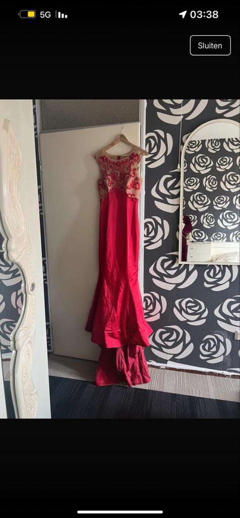 Prachtige rode galajurk met sleep, Kleding | Dames, Carnavalskleding en Feestkleding, Zo goed als nieuw, Kleding, Overige thema's