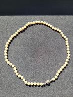 Geisha parelhalsketting 66 parels van 3mm, Ophalen of Verzenden, Gebruikt, Zilver
