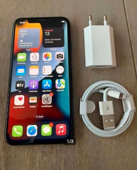   Apple iPhone X - Zwart - 64GB batterij conditie 86%, Telecommunicatie, Mobiele telefoons | Apple iPhone, Zo goed als nieuw