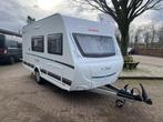 Dethleffs C'Joy 420 QSH Dwarsbed!, Caravans en Kamperen, Caravans, Overige typen, Bedrijf, Treinzit, Tot en met 3