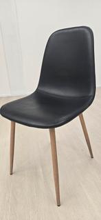 Set van 4 zwarte stoelen met houten poten, Ophalen, Zwart, Hout, Zo goed als nieuw