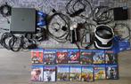 Sony Playstation 4, met PSVR en 14 games, Spelcomputers en Games, Ophalen, Gebruikt, Online, Vanaf 12 jaar