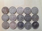 15 Zilveren Juliana Guldens, Postzegels en Munten, Munten | Nederland, Setje, Zilver, 1 gulden, Koningin Juliana