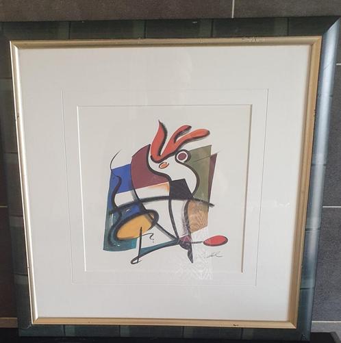 ABSTRACT KUNSTWERK ALFRED GOCKEL, Antiek en Kunst, Kunst | Litho's en Zeefdrukken, Ophalen