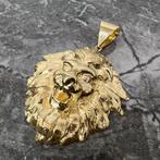 14 karaat gouden leeuw kop hanger nieuw, Sieraden, Tassen en Uiterlijk, Kettinghangers, Ophalen of Verzenden