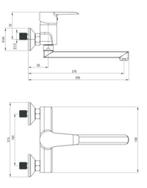 Keukenkraan, wandkraan Corio, chroom , extra lange uitloop, Verzenden, Nieuw