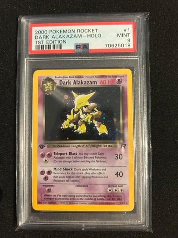 1/82 dark alakazam 1st psa 9 beschikbaar voor biedingen