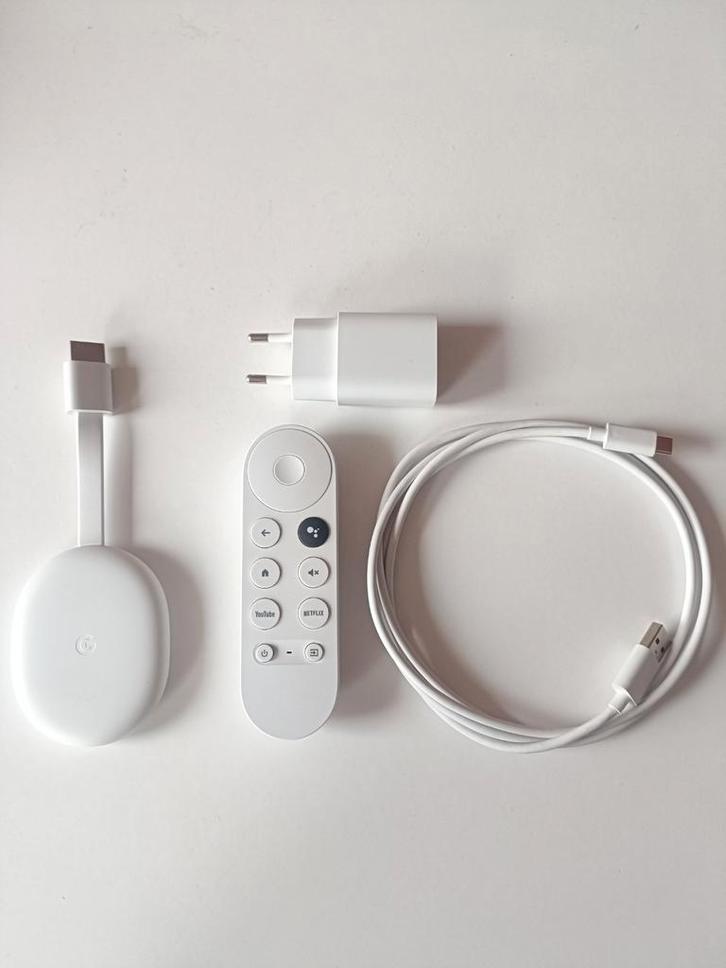 Google Chromecast met Google TV!, Audio, Tv en Foto, Mediaspelers, Zo goed als nieuw, Zonder harde schijf, HDMI, Verzenden