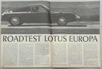 Lotus Europa test in Autovisie 1967, Gelezen, Ophalen of Verzenden, Overige merken, Autovisie