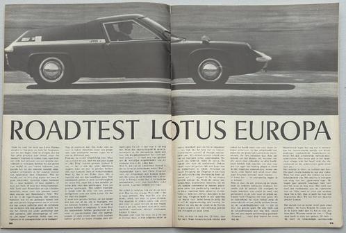 Lotus Europa test in Autovisie 1967, Boeken, Auto's | Folders en Tijdschriften, Gelezen, Overige merken, Ophalen of Verzenden